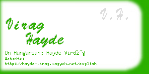 virag hayde business card